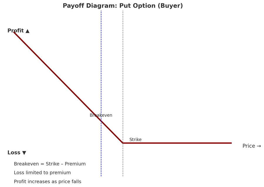 Payoff Diagram: Put Option (Buyer)